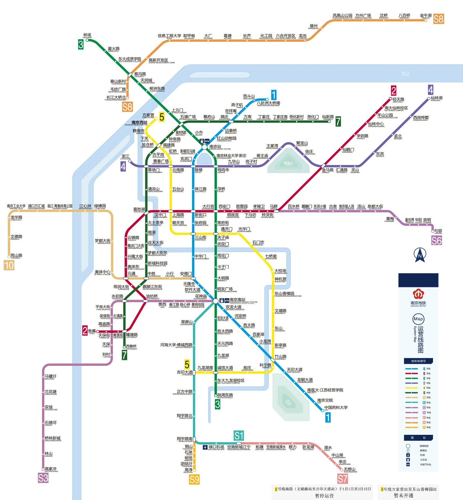 南京地鐵路線圖